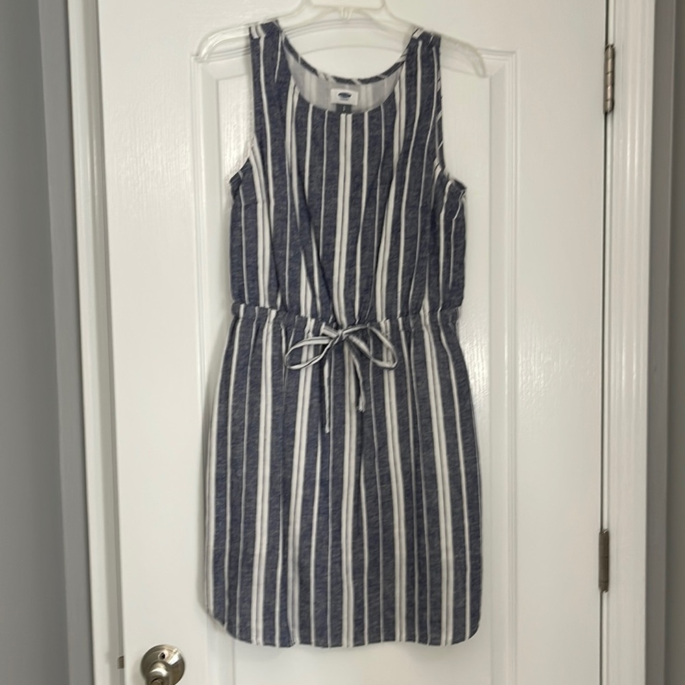 Old Navy Striped Linen Dress Size S